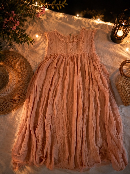 Altar'd State Dresses & Skirts - Peach Frayed Hem Altar’d State Dress